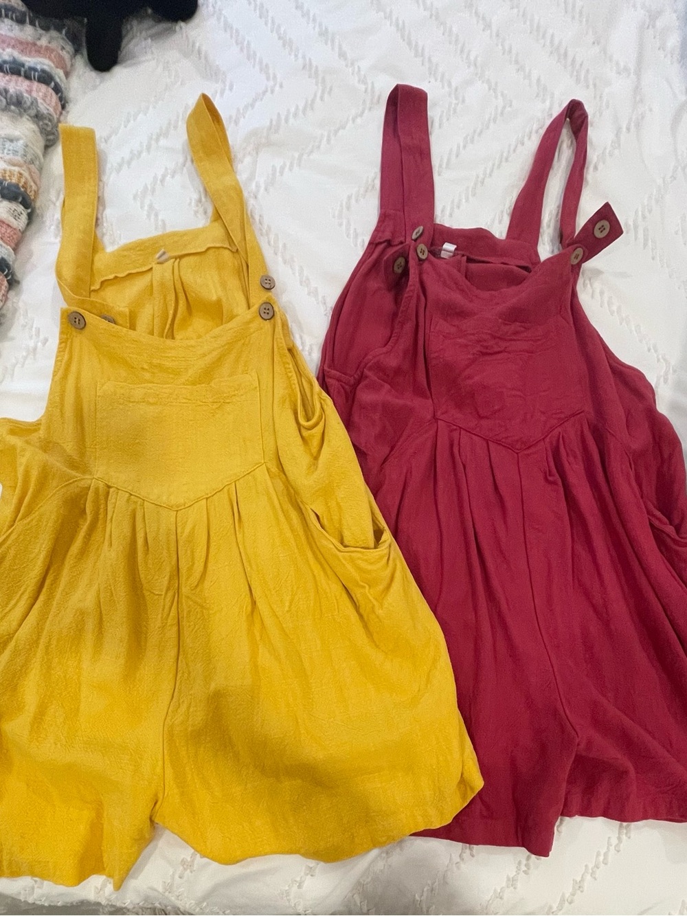 Women’s Shorts Romper— Mustard and Wine